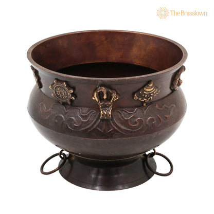 Brass Décor Bowl Bowls Pittal Ka Katora With Stand – Handcrafted Traditional Vessel for Home Décor, Puja &amp; Gifting 5 Inch 2