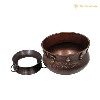 Brass Décor Bowl Bowls Pittal Ka Katora With Stand – Handcrafted Traditional Vessel for Home Décor, Puja &amp; Gifting 5 Inch 4