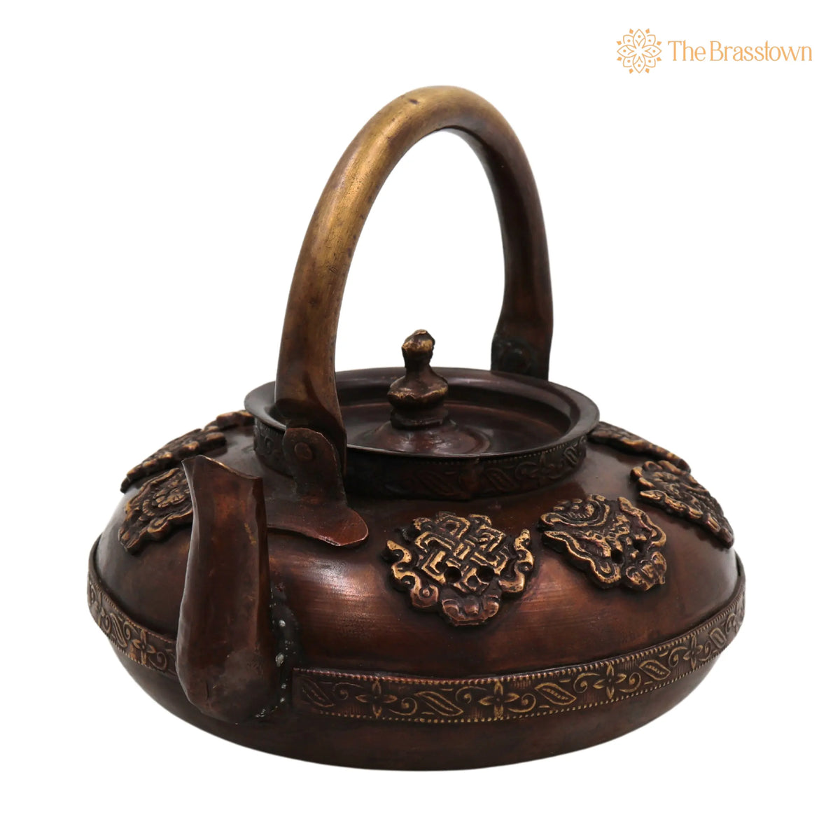 Brass Kettle Surai Idol – Handcrafted Peetal Pital Pittal Tea Coffee Pot, Traditional Water Jug Samovar Urn Carafe 3 Inch 2