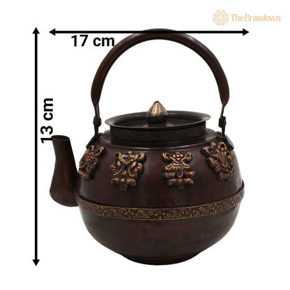 Brass Handmade Kettle Idol – Surai, Tea &amp; Coffee Container, Traditional Indian Brass Pooja Murti, Decorative Brass Sculpture 5 Inch 3