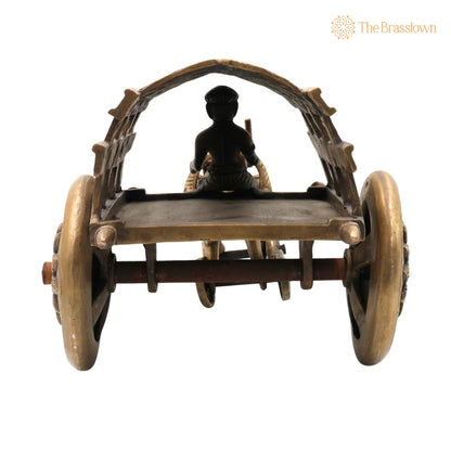 Brass Big Bullock Cart Solid Showpiece – Handcrafted Traditional Showpiece for Home Décor &amp; Gifting 7.5 Inch 4