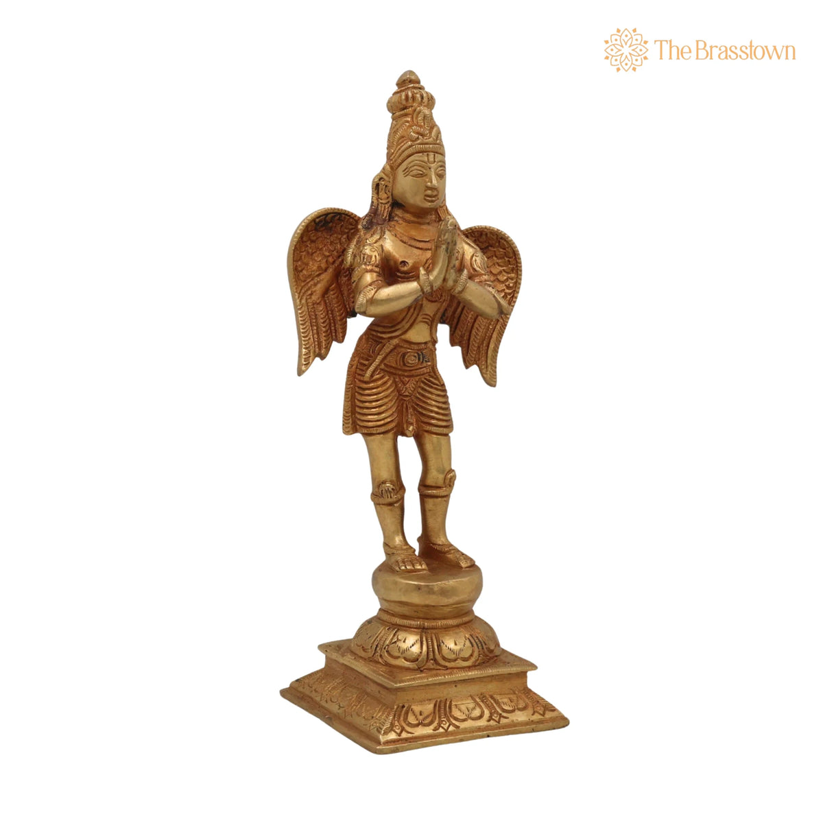 Brass Lord Garuda Statue – Handcrafted Garuda Dev Murti, Divine Garud Idol, Brass Garuda Sculpture, Spiritual Garuda Figurine, Pooja Décor 2