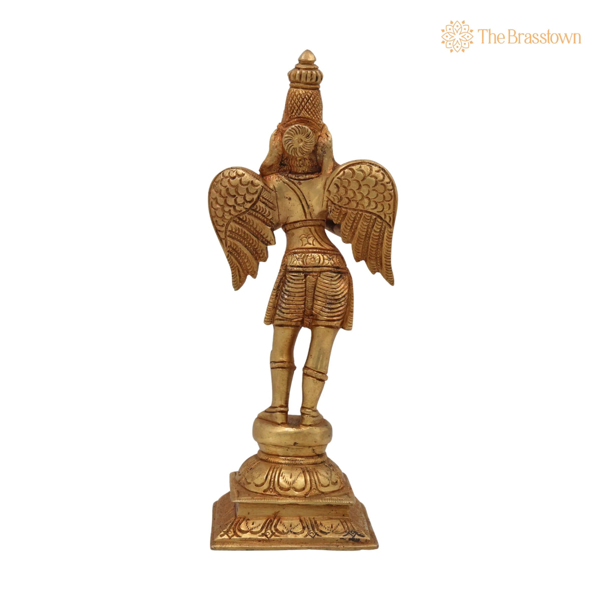 Brass Lord Garuda Statue – Handcrafted Garuda Dev Murti, Divine Garud Idol, Brass Garuda Sculpture, Spiritual Garuda Figurine, Pooja Décor 4