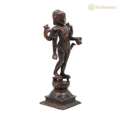 Brass Bhikshatana Shiva Idol – Mahadev Murti, Shankar Vigraha, Bholenath Statue, Handcrafted Brass Pooja Idol, Temple Décor 9 Inch 2