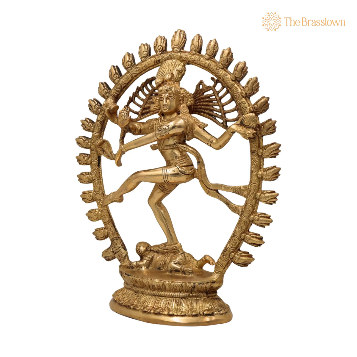 Brass Nataraja Idol – Handcrafted Adalvallan, Natraj, Natesa Murti for Home, Temple, Puja &amp; Office Décor 12 Inch 3