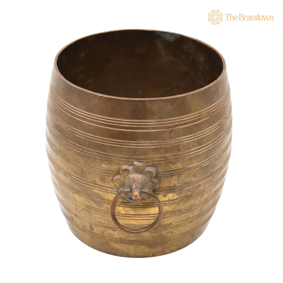 Brass Antique Planter Pot – Handcrafted Pots, Pittal Ka Katora, Brass Antiques for Home Décor, Puja &amp; Gifting 6.5 Inch 3