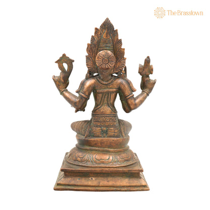 Handcrafted Bronze Mariyamman Idol – Panchaloha Mariamma Murti, South Indian Chola Art Goddess Statue for Pooja, Temple 10.5 Inch 4