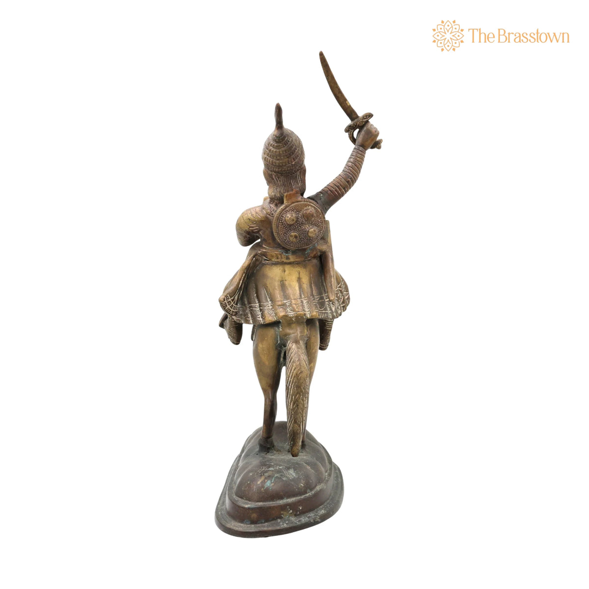 Brass Maharaj Shivaji Sculpture – Handcrafted Shivaji Maharaj Sculpture for Puja, Home Mandir &amp; Décor 16 Inch 4