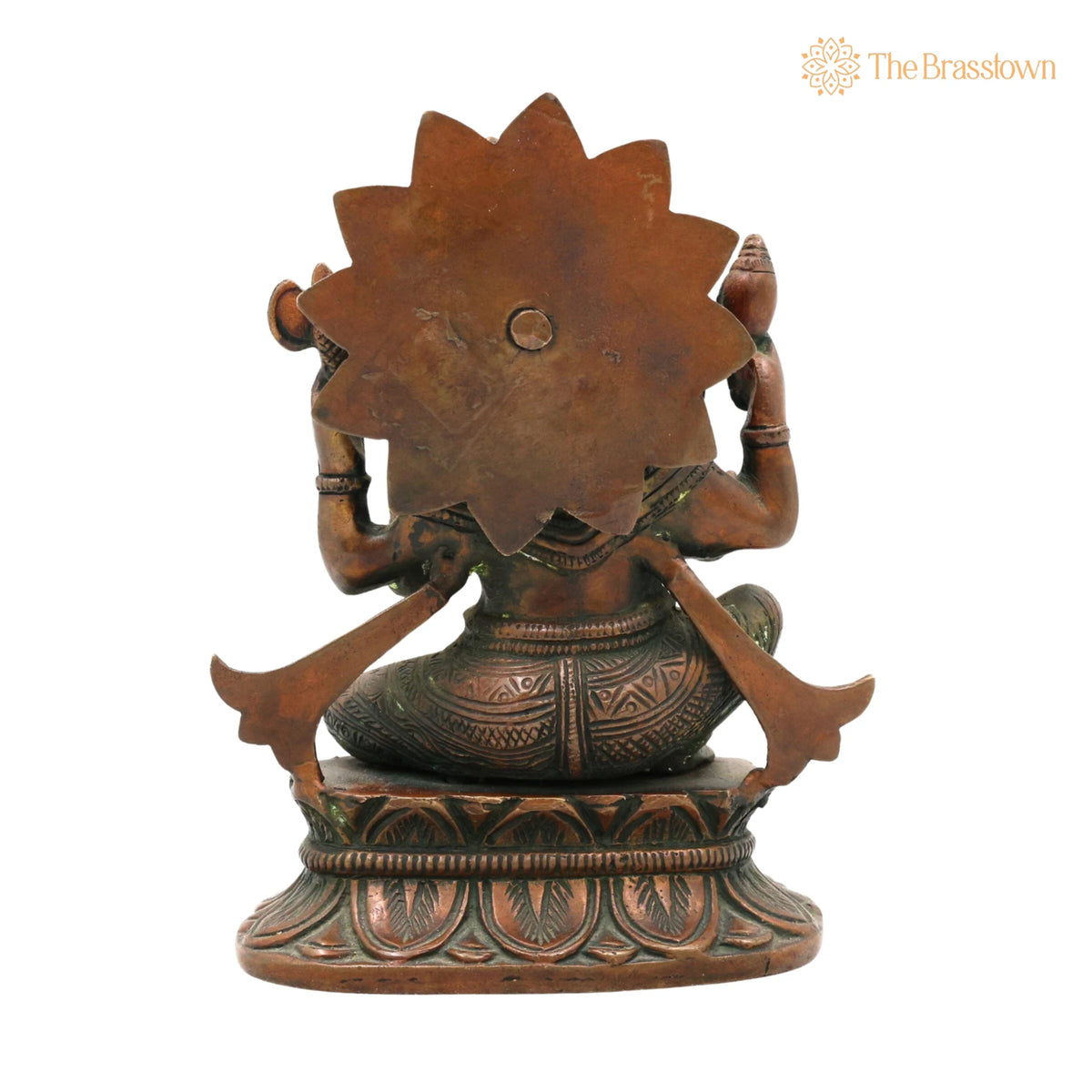 Brass Ganesha Idol – Handcrafted Ganpati Vinayaka Murti for Home Temple Décor, Pital Ganapati Statue for Pooja &amp; Gifts 7 Inch 4