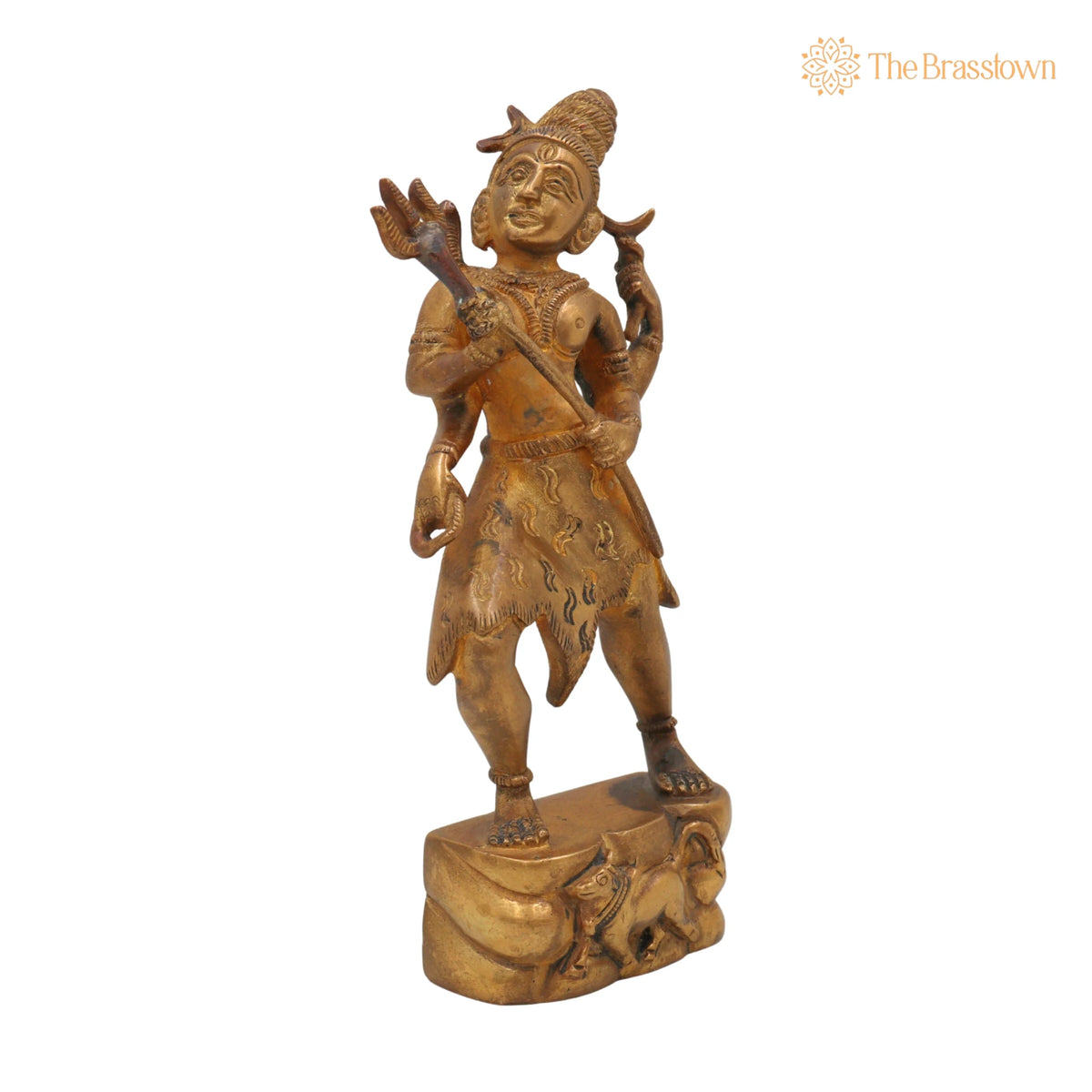 Brass Shiva Idol – Mahadev Murti Bholenath Shankar Statue Peetal Pittal Handmade for Pooja Home Décor 7 Inch 2