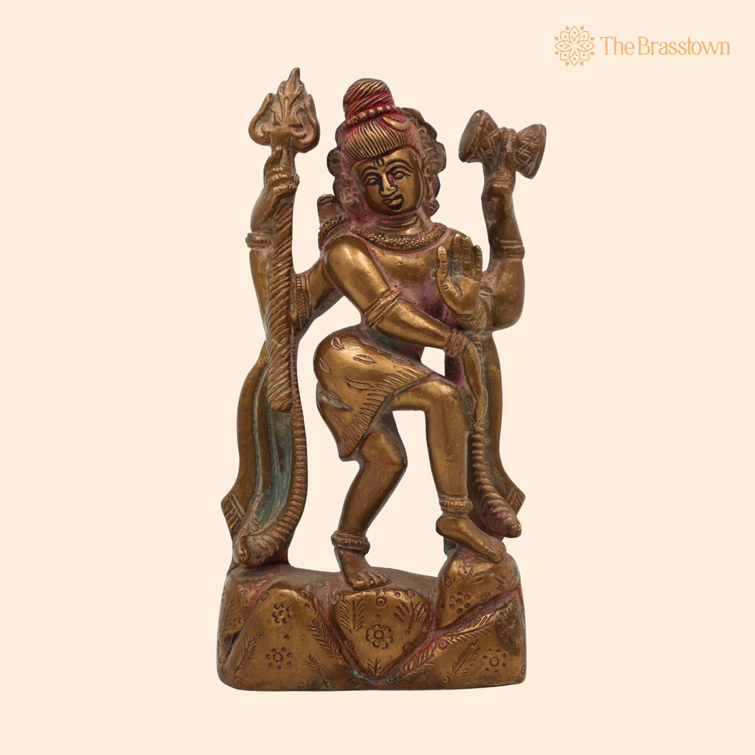 Brass Shiva Idol – Mahadev Murti, Shankar Statue, Bholenath Vigraha for Pooja, Home Décor &amp; Gifts, Handcrafted Peetal Shiva Murti 6 Inch 1