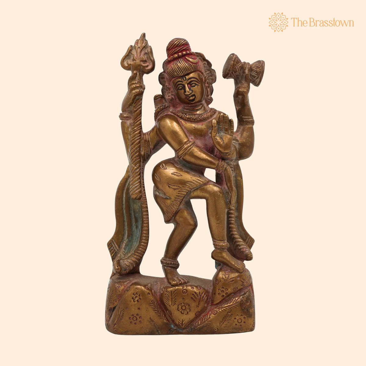 Brass Shiva Idol – Mahadev Murti, Shankar Statue, Bholenath Vigraha for Pooja, Home Décor &amp; Gifts, Handcrafted Peetal Shiva Murti 6 Inch 1