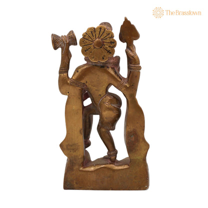 Brass Shiva Idol – Mahadev Murti, Shankar Statue, Bholenath Vigraha for Pooja, Home Décor &amp; Gifts, Handcrafted Peetal Shiva Murti 6 Inch 4