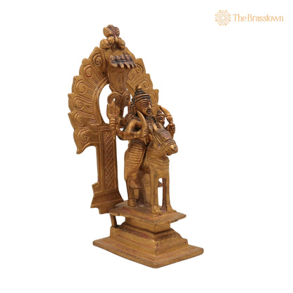 Brass Shiva Khandoba Idol on Horseback – Handcrafted Traditional Maharashtra Lost Wax Sculpture for Puja, Home Mandir &amp; Décor 9.5 Inch 2