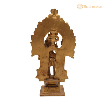 Brass Shiva Khandoba Idol on Horseback – Handcrafted Traditional Maharashtra Lost Wax Sculpture for Puja, Home Mandir &amp; Décor 9.5 Inch 4