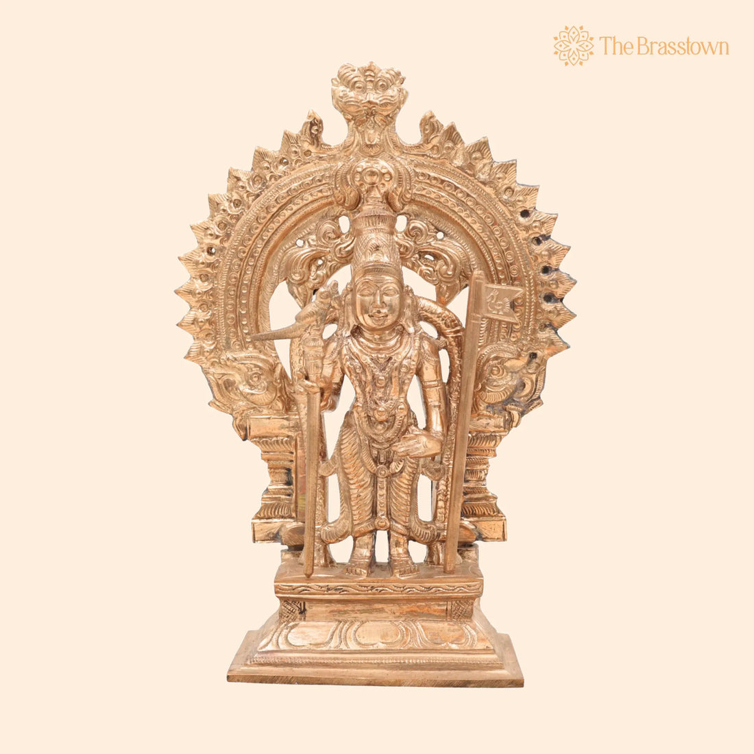 Handcrafted Bronze Palani Murugan Idol – Sri Dandayudhapani Swamy Panchaloha Sculpture, Subramanya, Skanda for Puja, Home Mandir &amp; Décor 7.5 Inch 1