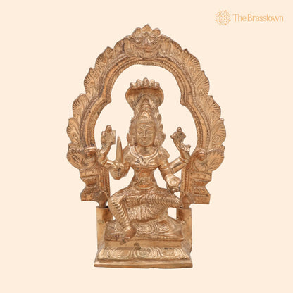 Handmade Bronze Mariyamman Idol – Panchaloha Murti of Mariamma, Mariatha, Angalamman, Aadi Mariamman for Pooja 6.5 Inch 1