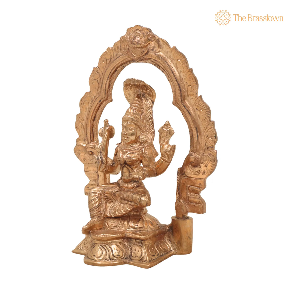 Handcrafted Bronze Mariamman Idol – Panchaloha Goddess Statue for Pooja, Home Décor, Temple Worship &amp; Spiritual Blessings 6.5 Inch 3