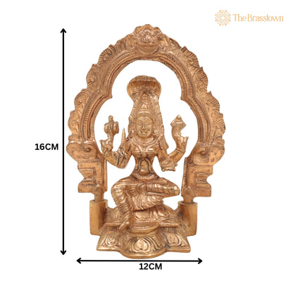 Handcrafted Bronze Mariamman Idol – Panchaloha Goddess Statue for Pooja, Home Décor, Temple Worship &amp; Spiritual Blessings 6.5 Inch 5