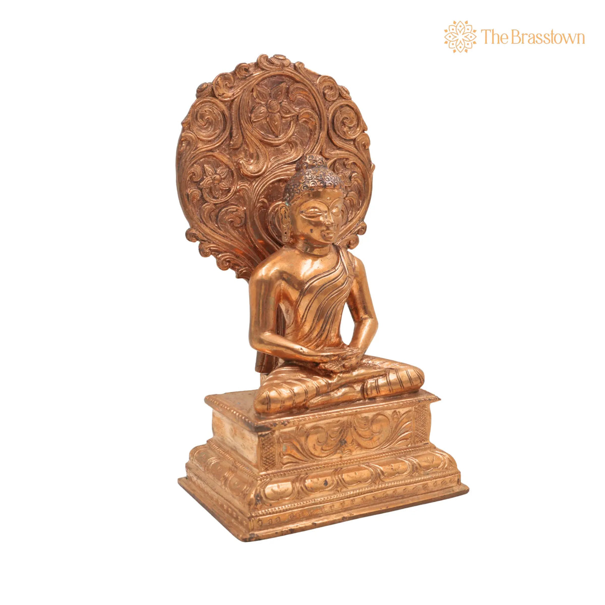 Handmade Bronze Buddha Idol – Panchaloha Budh Murti for Temple, Home Puja, Meditation &amp; Vastu, Mercury Graha Deity Statue 9 Inch 2