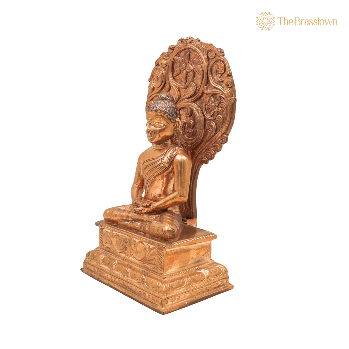 Handmade Bronze Buddha Idol – Panchaloha Budh Murti for Temple, Home Puja, Meditation &amp; Vastu, Mercury Graha Deity Statue 9 Inch 3