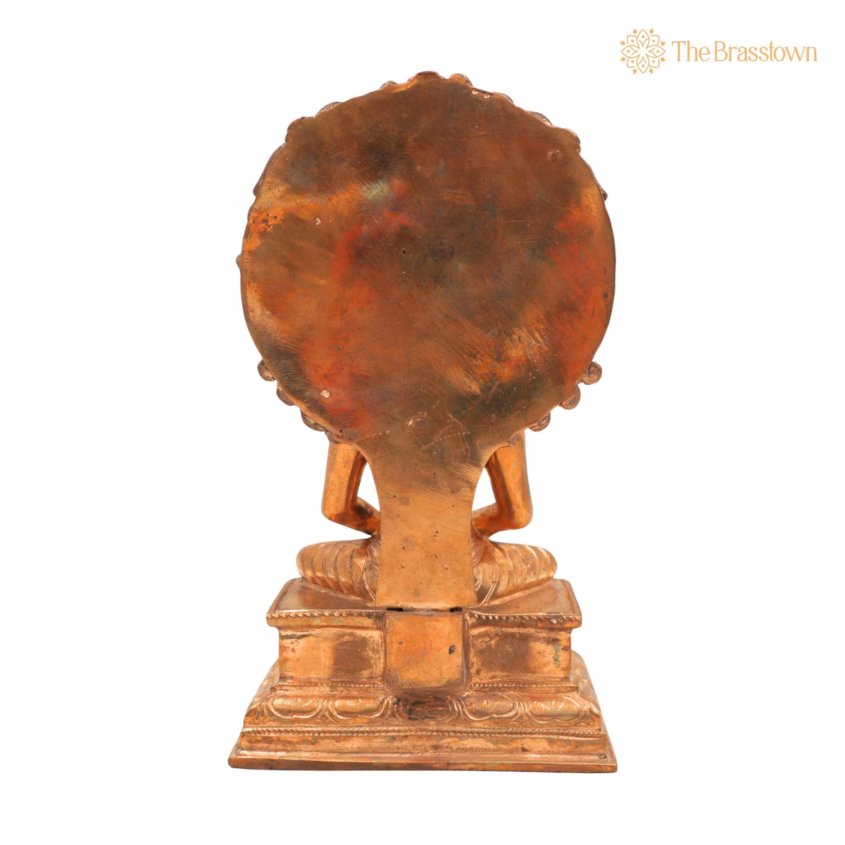 Handmade Bronze Buddha Idol – Panchaloha Budh Murti for Temple, Home Puja, Meditation &amp; Vastu, Mercury Graha Deity Statue 9 Inch 4