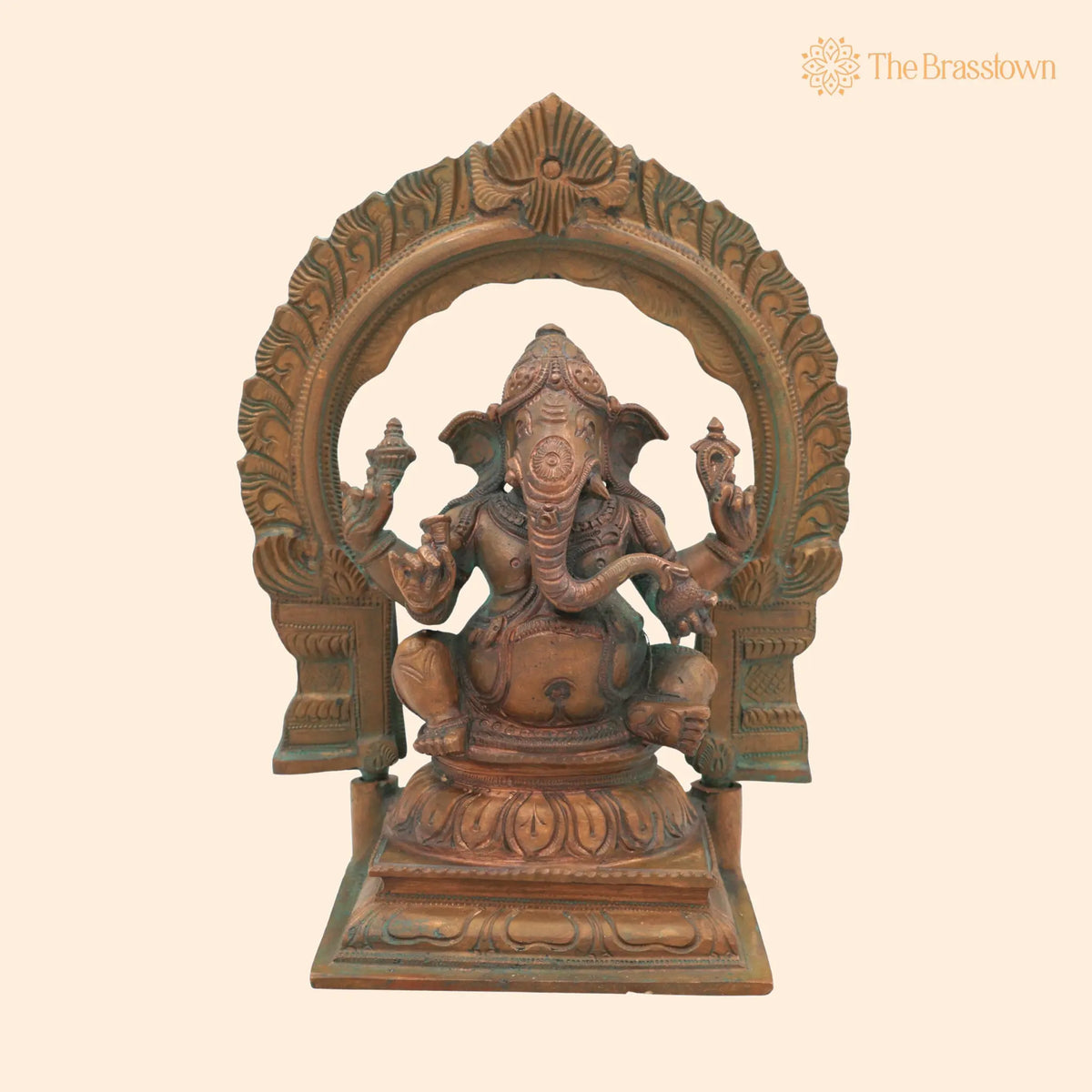 Handcrafted Bronze Ganesha Idol – Panchaloha Ganpati Vinayaka Murti, Siddhivinayak Pillaiyar Statue for Home Temple Décor 8.5 Inch 1