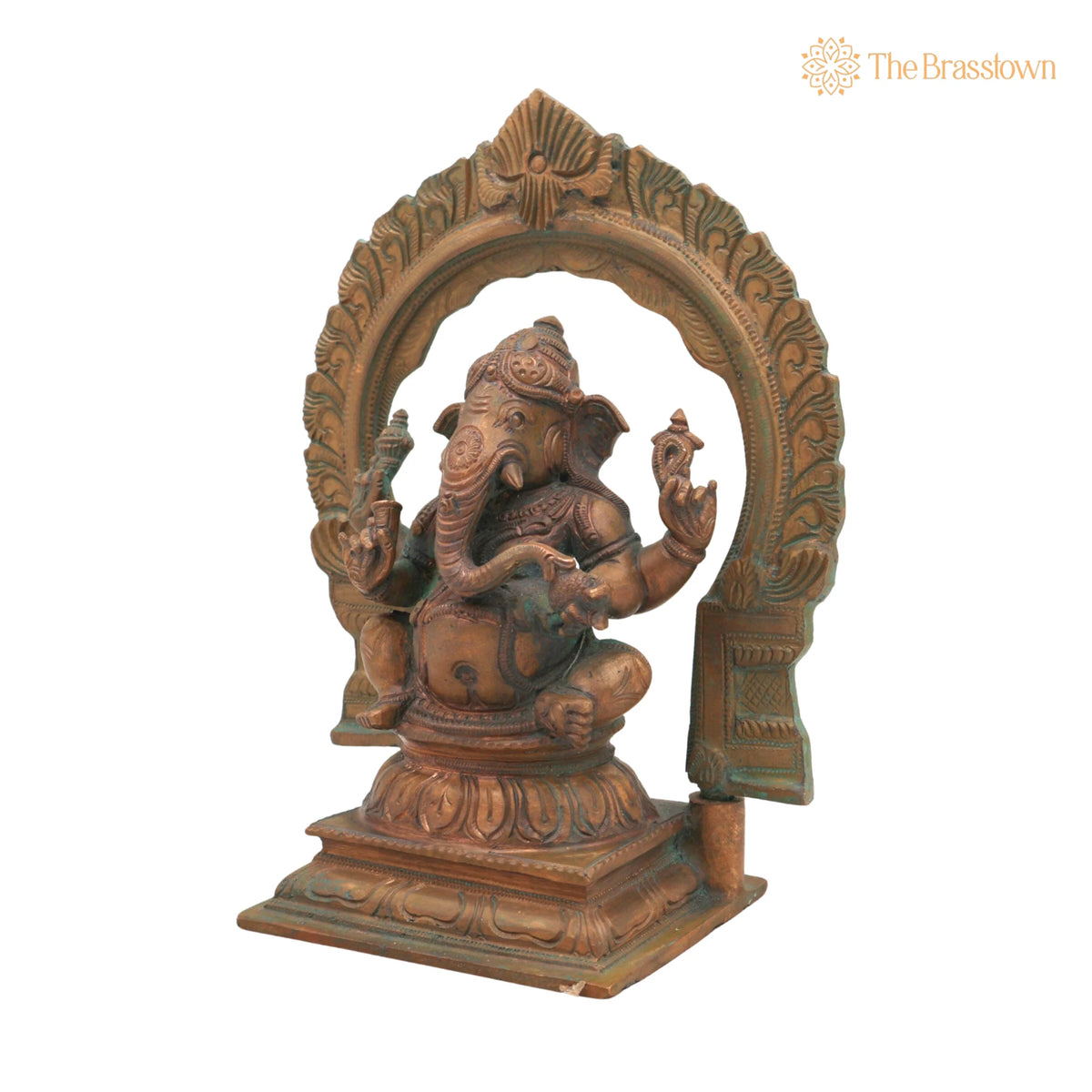 Handcrafted Bronze Ganesha Idol – Panchaloha Ganpati Vinayaka Murti, Siddhivinayak Pillaiyar Statue for Home Temple Décor 8.5 Inch 3