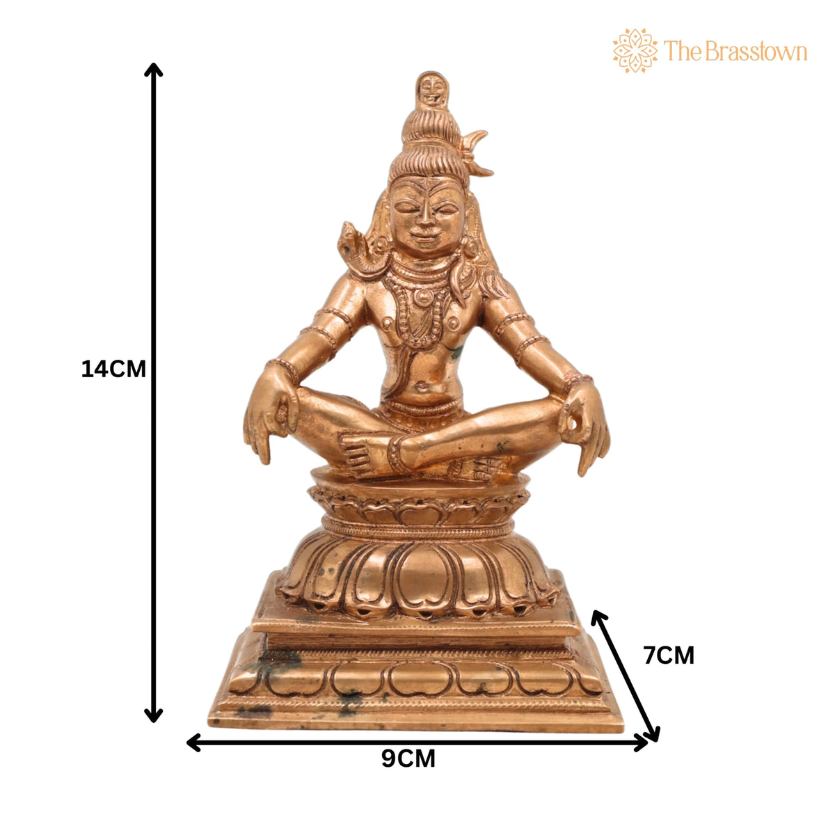 Handmade Bronze Shiva Idol – Mahadev Panchaloha Murti, Bholenath, Rudra, Neelkanth, Chola Art South India for Puja, Home Mandir &amp; Décor 5.5 Inch 5