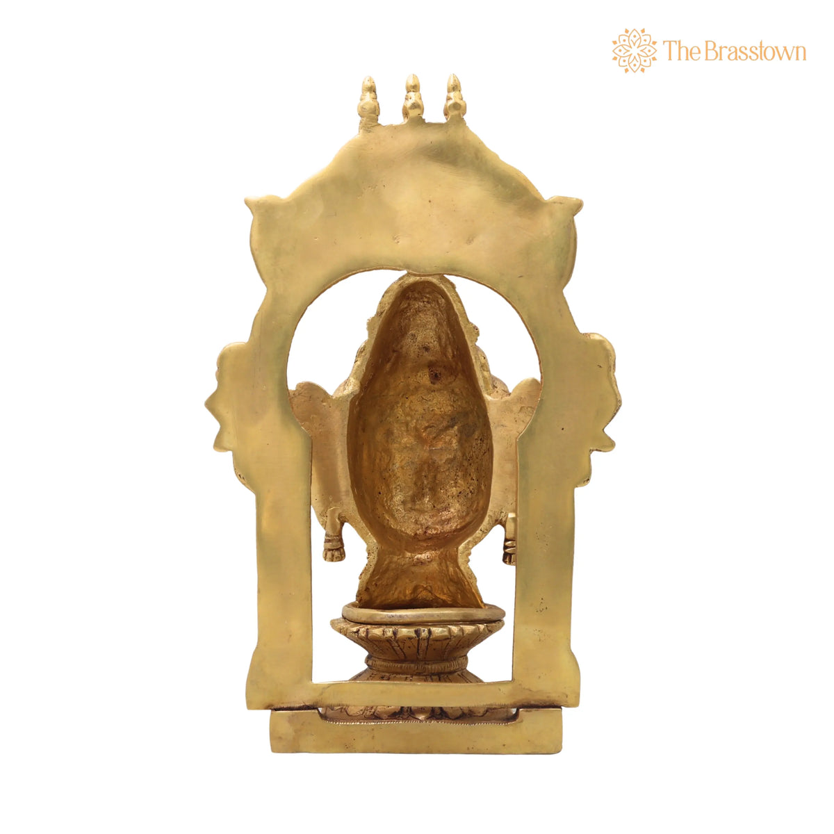 Brass Goddess Gowri Parvati Head Idol with Temple Prabhavali – Handcrafted Mahagauri Uma Devi Face Murti for Puja, Home Décor &amp; Gifting 10.5 Inch 4