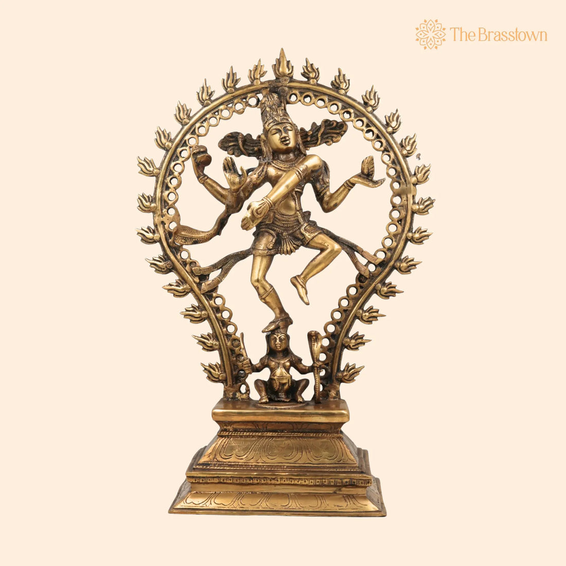 Brass Handcrafted Nataraja Idol – Adalvallan, Koothan, Sabesan, Tandav Murti for Home, Temple, Office Décor, Puja, Spiritual Gifts 20.5 Inch 1