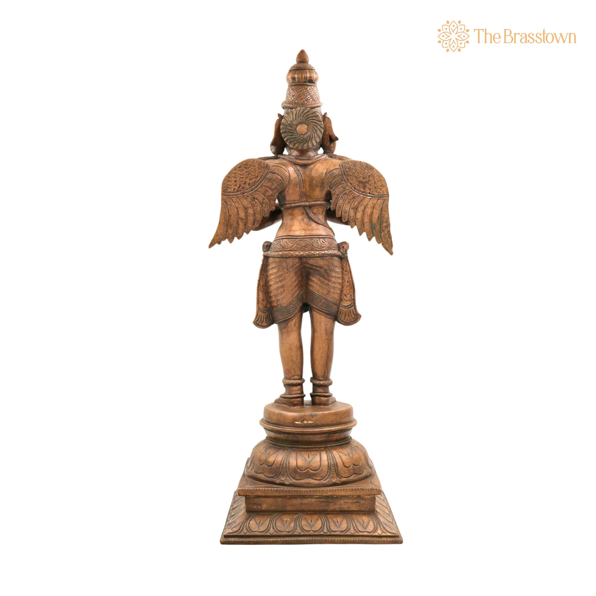 Handcrafted Panchaloha Bronze Garuda Dev Idol – Traditional South Indian Chola Art Sculpture for Puja, Home Mandir &amp; Décor 23 Inch 4