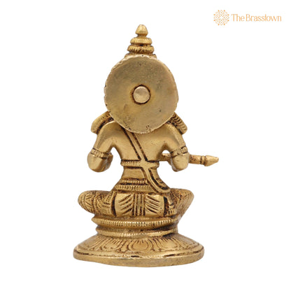 Brass Annapurna Devi Idol – Handcrafted Annapoorna Mata, Annapurneshwari, Annapoorani, Pital Murti for Pooja, Home Temple &amp; Gift 5 Inch 4