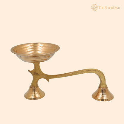 Brass Dhoop Dani – Peetal Sambrani Cup, Pital Dhoop Burner for Puja, Handcrafted Pittal Agarbatti Stand Hitale Dhoop Holder 4.5 Inch 1