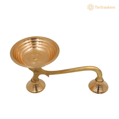 Brass Dhoop Dani – Peetal Sambrani Cup, Pital Dhoop Burner for Puja, Handcrafted Pittal Agarbatti Stand Hitale Dhoop Holder 4.5 Inch 3