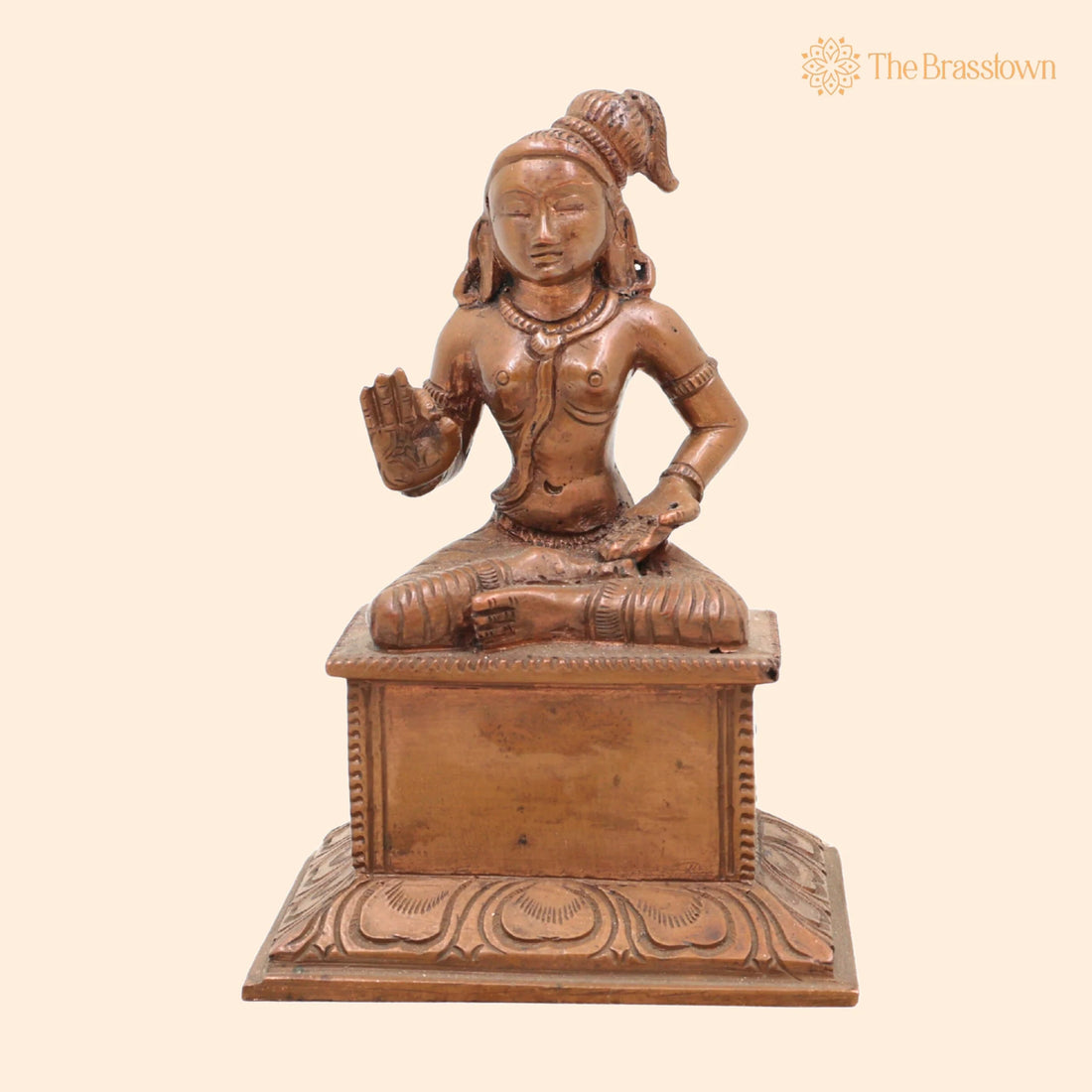 Handmade Panchaloha Swami Ayyappa Idol – Manikanta Dharma Shastha Bronze Murti for Temple, Pooja &amp; Sabarimala Worship 4 Inch 1