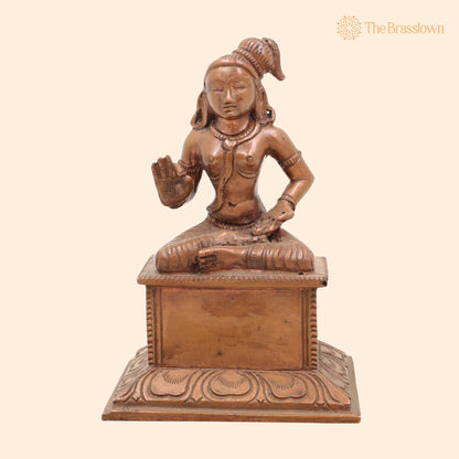 Handmade Panchaloha Swami Ayyappa Idol – Manikanta Dharma Shastha Bronze Murti for Temple, Pooja &amp; Sabarimala Worship 4 Inch 1