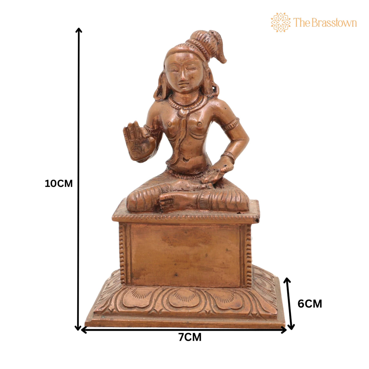 Handmade Panchaloha Swami Ayyappa Idol – Manikanta Dharma Shastha Bronze Murti for Temple, Pooja &amp; Sabarimala Worship 4 Inch 5