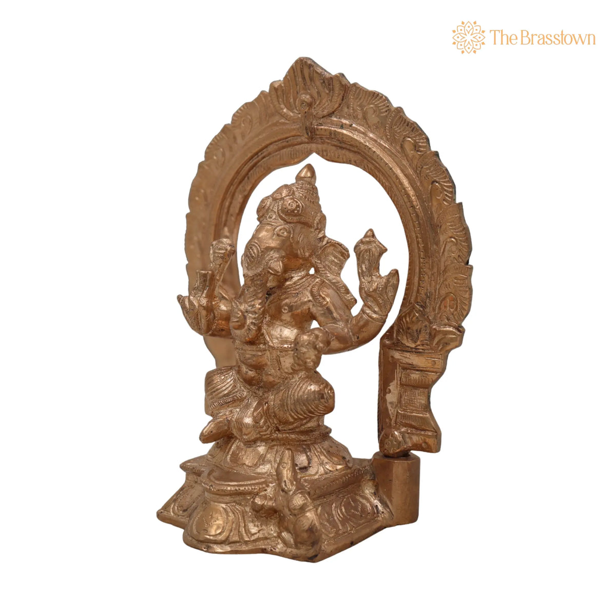 Handcrafted Panchaloha Ganesha Idol in Bronze – Vinayaka, Ganpati, Siddhivinayak, Vighneshvara, Pillaiyar Murti for Home 6 Inch 3