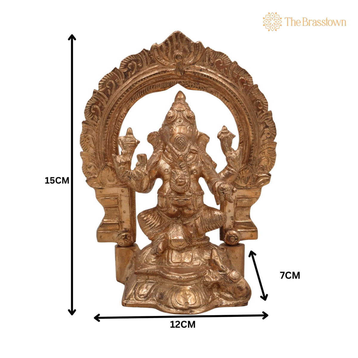 Handcrafted Panchaloha Ganesha Idol in Bronze – Vinayaka, Ganpati, Siddhivinayak, Vighneshvara, Pillaiyar Murti for Home 6 Inch 5