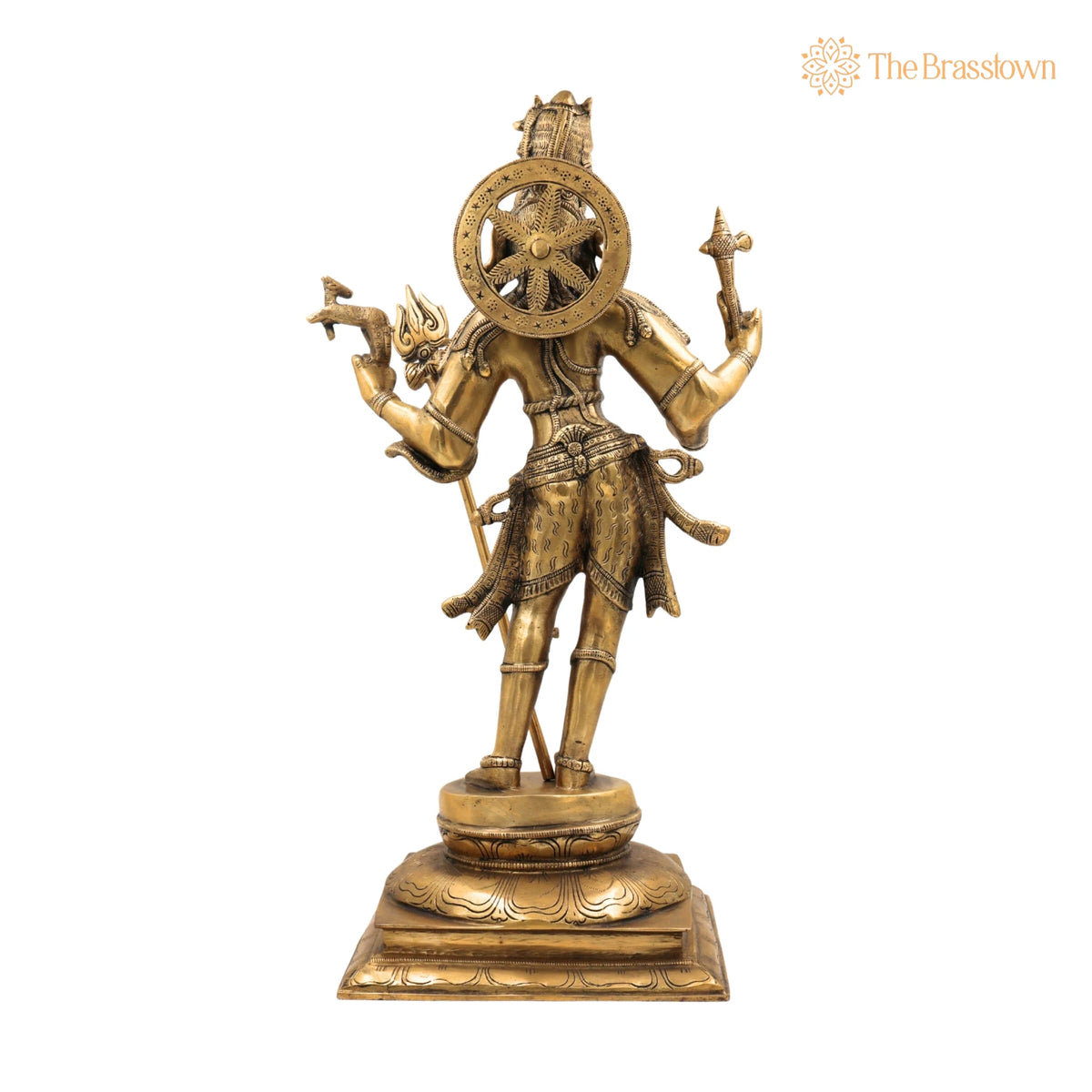 Brass Shiva Idol – Handcrafted Mahadev Murti, Bholenath Statue, Shankar Vigraha, Neelkanth Pooja Murti 21.5 Inch 4