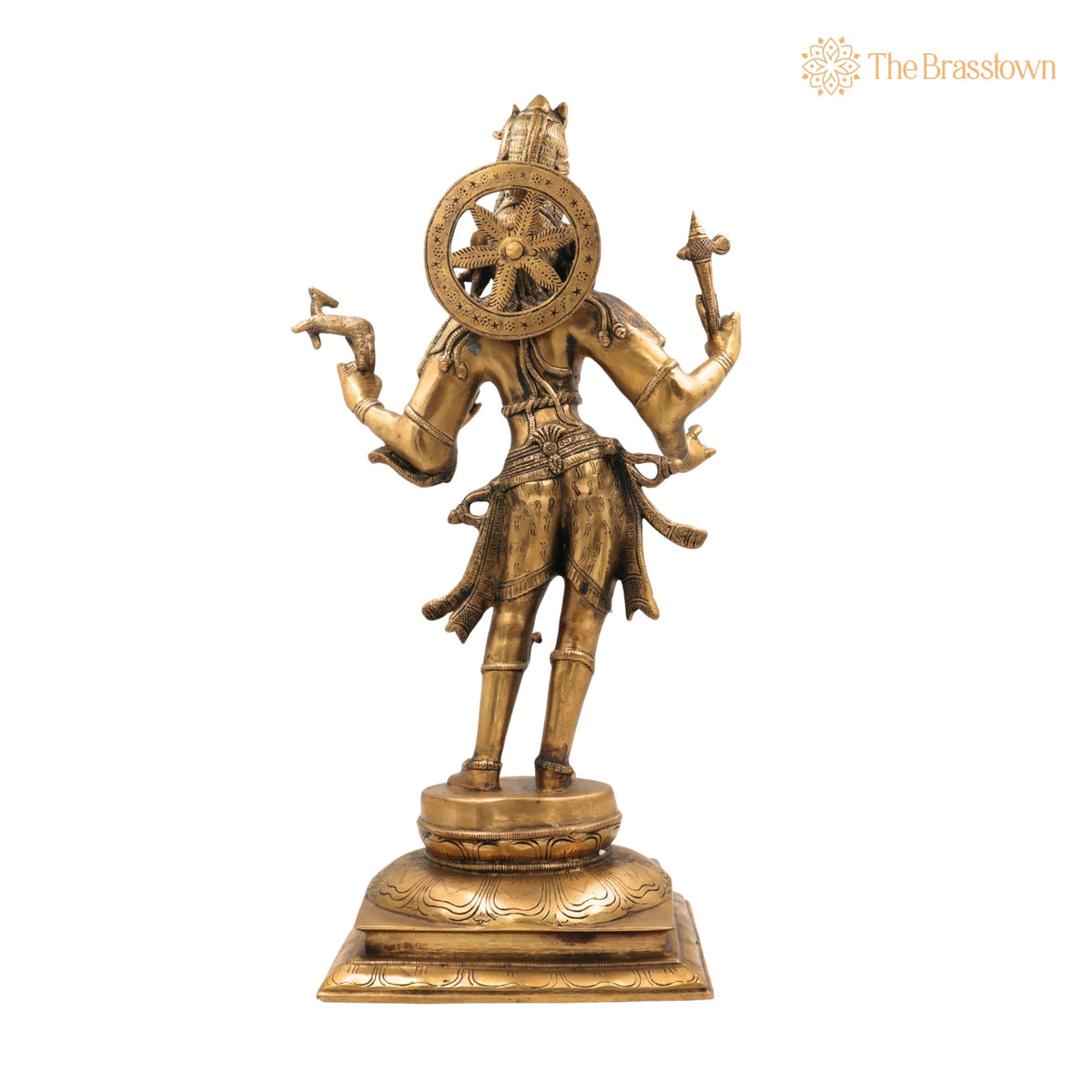 Brass Shiva Idol Statue – Handcrafted Mahadev Murti, Bholenath Vigraha, Shankar Pratima for Pooja, Home Décor &amp; Temple Showpiece 21.5 Inch 4
