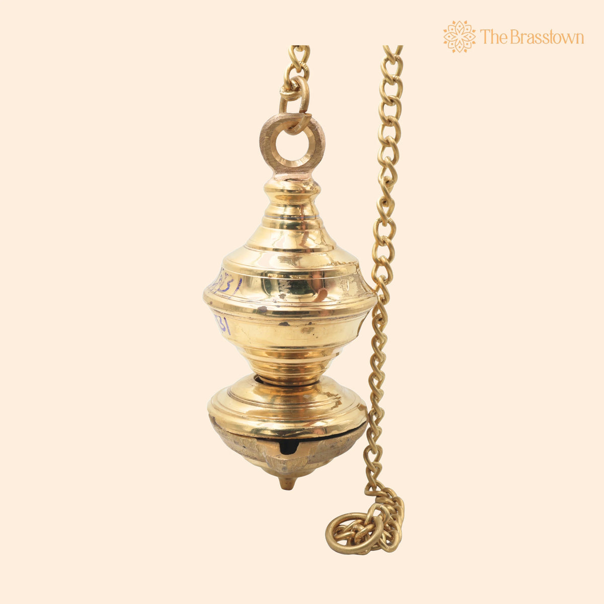 Brass Hanging Traditional Lamps With Single Face – Handcrafted Diya, Pooja Lamp, Deep, Deepam For Home Décor 13.5 Inch 1