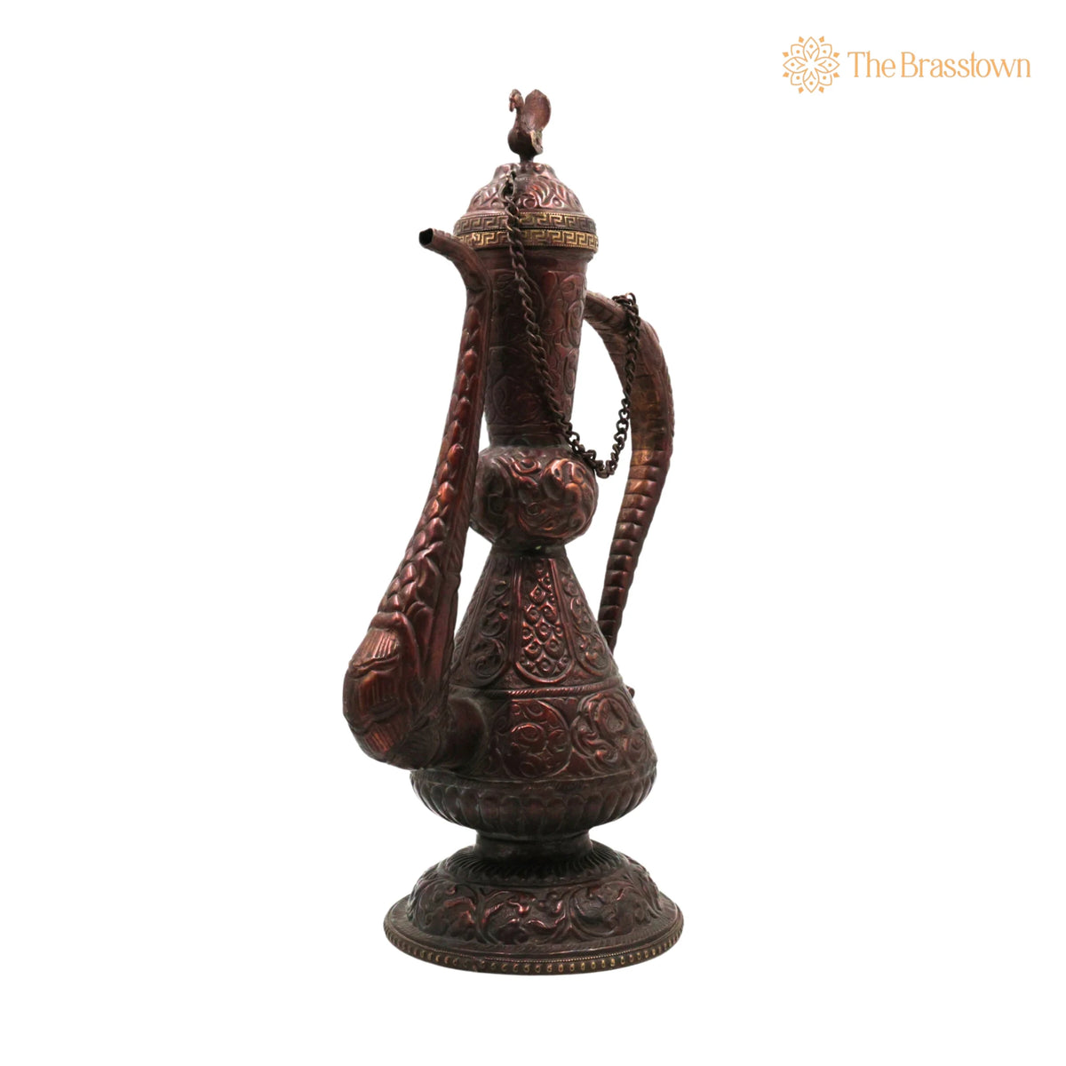 Brass – Handcrafted Surahi, Suraahee, Ewer, Pitcher, Kettle, Ketalee, Kettledrum, Jar, Pot, Surai, Jug, Showpeice, Gift, Home Décor 15 Inch 3