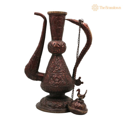 Brass – Handcrafted Surahi, Suraahee, Ewer, Pitcher, Kettle, Ketalee, Kettledrum, Jar, Pot, Surai, Jug, Showpeice, Gift, Home Décor 15 Inch 4