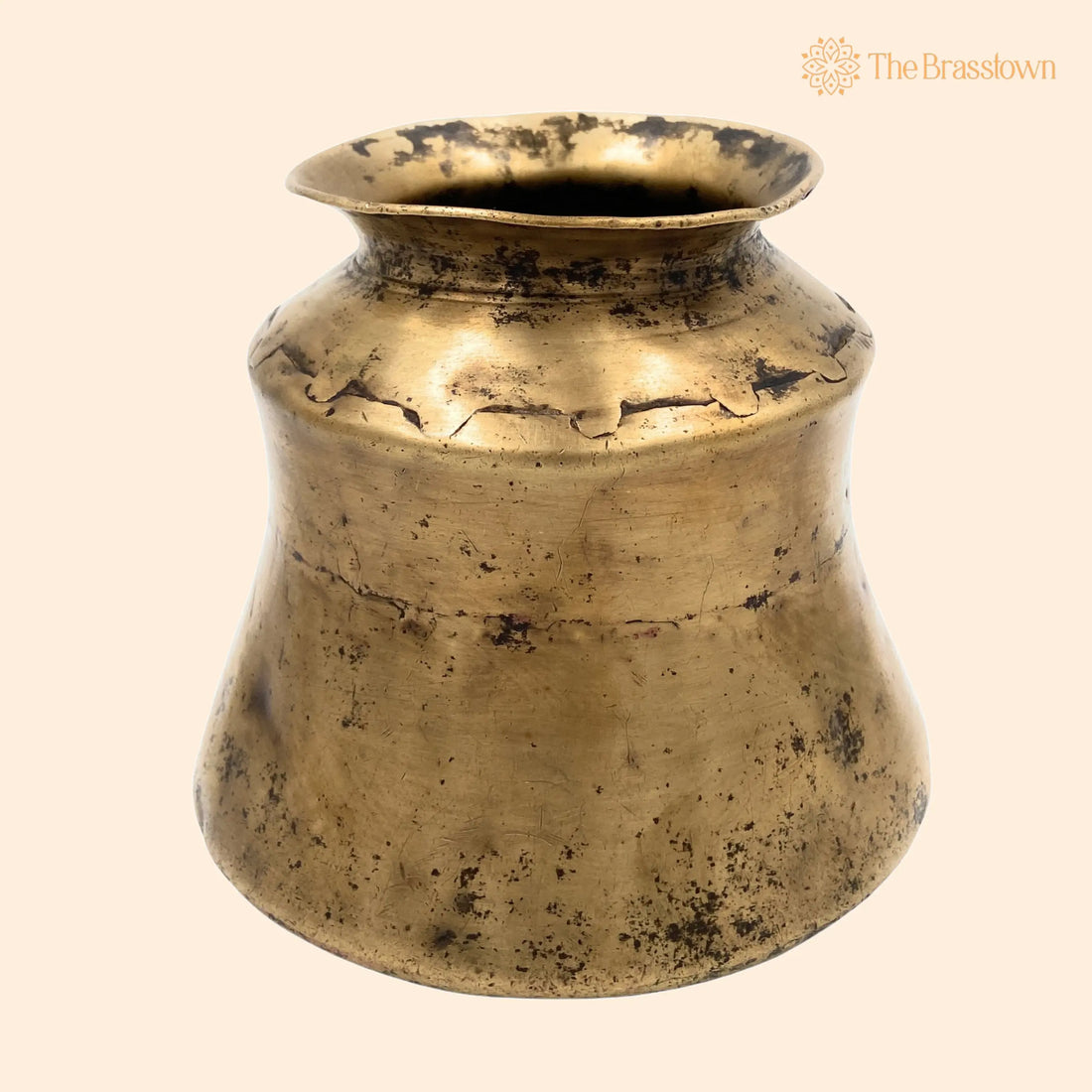 Brass Antiques Loota – Handcrafted Lota, Chambu, Lotiya, Water Kamandal for Home Décor, Puja &amp; Gifting 5 Inch 1