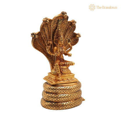 Brass Mariamman Idol – Handcrafted Mari Amman Murti, Kuladeivam Moorthi, Samayapuram Mariamman Vigraham, South Indian Goddess Pooja Idol 10.5 Inch 2