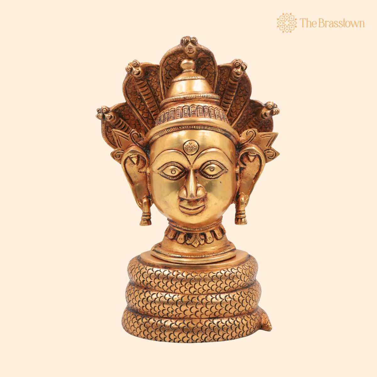 Brass Gowri Sheshnag Idol – Handcrafted Shesha Gauri Head on Serpent Hood, Home Décor &amp; Gifting 10.5 Inch 1
