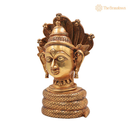 Brass Gowri Sheshnag Idol – Handcrafted Shesha Gauri Head on Serpent Hood, Home Décor &amp; Gifting 10.5 Inch 2