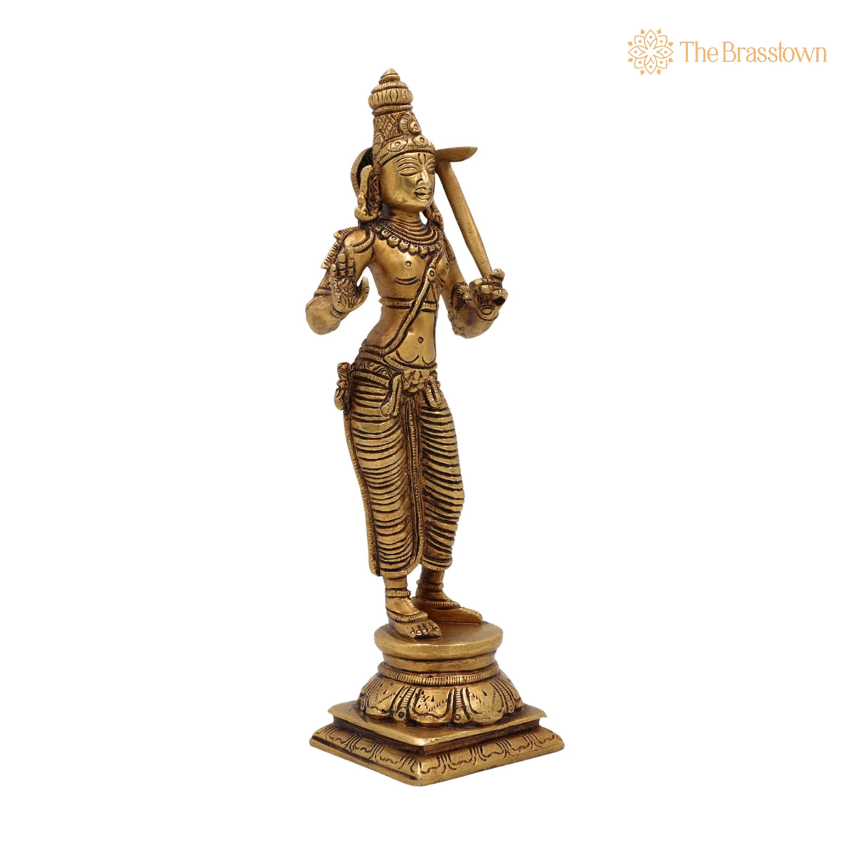 Handcrafted Brass Balarama Idol – Baladeva, Balabhadra, Haladhara, Halayudha, Sankarshana Murti for Home, Temple &amp; Puja Décor 9 Inch 2